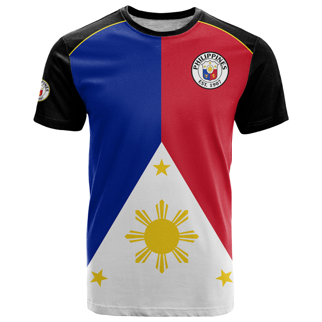 Philippines Concept Home FootbT Shirt Pilipinas Flag Black Style 2023 - Wonder Print Shop