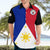 (Custom Text And Number) Philippines Concept Home Football Hawaiian Shirt Pilipinas Flag Black Style 2023 - Wonder Print Shop