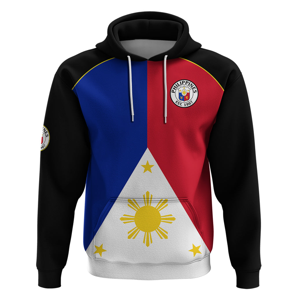 Custom Philippines Concept Home Football Hoodie Pilipinas Flag Black Style 2023 - Wonder Print Shop