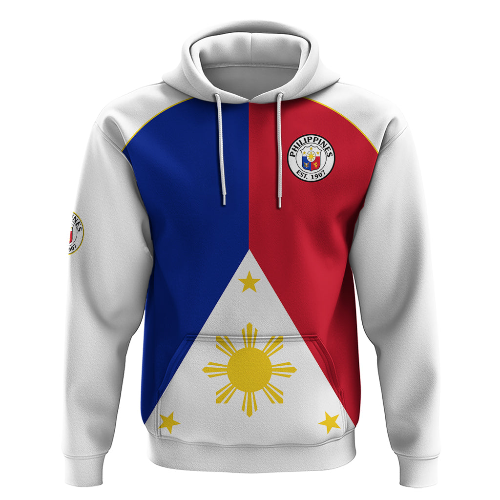 Custom Philippines Concept Home Football Hoodie Pilipinas Flag White Style 2023 - Wonder Print Shop