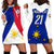 (Custom Text And Number) Philippines Concept Home Football Hoodie Dress Pilipinas Flag White Style 2023 - Wonder Print Shop