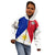 (Custom Text And Number) Philippines Concept Home Football Kid Hoodie Pilipinas Flag White Style 2023 - Wonder Print Shop