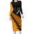 Australia Wallabies and Aotearoa Rugby Long Sleeve Bodycon Dress Kangaroo Black Fern Maori Gold Vibe - Wonder Print Shop