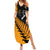 Australia Wallabies and Aotearoa Rugby Summer Maxi Dress Kangaroo Black Fern Maori Gold Vibe - Wonder Print Shop