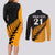 Custom Australia Wallabies and Aotearoa Rugby Couples Matching Long Sleeve Bodycon Dress and Long Sleeve Button Shirts Kangaroo Black Fern Maori Gold Vibe LT9 - Wonder Print Shop