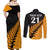 Custom Australia Wallabies and Aotearoa Rugby Couples Matching Off Shoulder Maxi Dress and Long Sleeve Button Shirts Kangaroo Black Fern Maori Gold Vibe LT9 - Wonder Print Shop