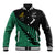 Australia Wallabies and Aotearoa Rugby Baseball Jacket Kangaroo Black Fern Maori Green Vibe LT9 - Wonder Print Shop