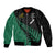 Australia Wallabies and Aotearoa Rugby Bomber Jacket Kangaroo Black Fern Maori Green Vibe LT9 - Wonder Print Shop