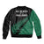 Australia Wallabies and Aotearoa Rugby Bomber Jacket Kangaroo Black Fern Maori Green Vibe LT9 - Wonder Print Shop