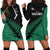 Australia Wallabies and Aotearoa Rugby Hoodie Dress Kangaroo Black Fern Maori Green Vibe - Wonder Print Shop