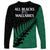 Australia Wallabies and Aotearoa Rugby Long Sleeve Shirt Kangaroo Black Fern Maori Green Vibe - Wonder Print Shop