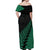 Australia Wallabies and Aotearoa Rugby Off Shoulder Maxi Dress Kangaroo Black Fern Maori Green Vibe - Wonder Print Shop