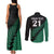 Custom Australia Wallabies and Aotearoa Rugby Couples Matching Tank Maxi Dress and Long Sleeve Button Shirts Kangaroo Black Fern Maori Green Vibe LT9 - Wonder Print Shop