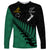 Custom Australia Wallabies and Aotearoa Rugby Long Sleeve Shirt Kangaroo Black Fern Maori Green Vibe - Wonder Print Shop