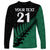 Custom Australia Wallabies and Aotearoa Rugby Long Sleeve Shirt Kangaroo Black Fern Maori Green Vibe - Wonder Print Shop