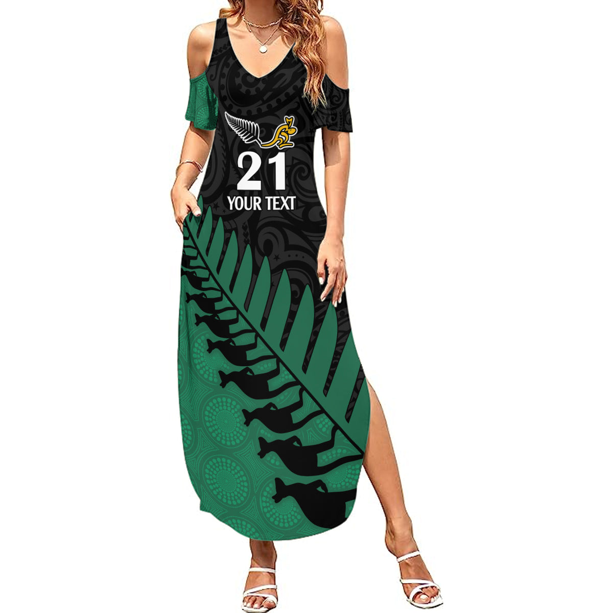 custom-australia-wallabies-and-aotearoa-rugby-summer-maxi-dress-kangaroo-black-fern-maori-green-vibe