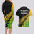 Australia Wallabies and Aotearoa Rugby Couples Matching Long Sleeve Bodycon Dress and Hawaiian Shirt Kangaroo Black Fern Maori Gradient Vibe LT9 - Wonder Print Shop