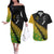 Australia Wallabies and Aotearoa Rugby Couples Matching Off The Shoulder Long Sleeve Dress and Hawaiian Shirt Kangaroo Black Fern Maori Gradient Vibe LT9 - Wonder Print Shop