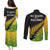 Australia Wallabies and Aotearoa Rugby Couples Matching Puletasi Dress and Long Sleeve Button Shirts Kangaroo Black Fern Maori Gradient Vibe LT9 - Wonder Print Shop