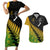 Australia Wallabies and Aotearoa Rugby Couples Matching Short Sleeve Bodycon Dress and Hawaiian Shirt Kangaroo Black Fern Maori Gradient Vibe LT9 - Wonder Print Shop