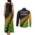 Australia Wallabies and Aotearoa Rugby Couples Matching Tank Maxi Dress and Long Sleeve Button Shirts Kangaroo Black Fern Maori Gradient Vibe LT9 - Wonder Print Shop