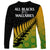 Australia Wallabies and Aotearoa Rugby Long Sleeve Shirt Kangaroo Black Fern Maori Gradient Vibe - Wonder Print Shop