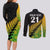 Custom Australia Wallabies and Aotearoa Rugby Couples Matching Long Sleeve Bodycon Dress and Long Sleeve Button Shirts Kangaroo Black Fern Maori Gradient Vibe LT9 - Wonder Print Shop