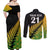 Custom Australia Wallabies and Aotearoa Rugby Couples Matching Off Shoulder Maxi Dress and Long Sleeve Button Shirts Kangaroo Black Fern Maori Gradient Vibe LT9 - Wonder Print Shop