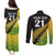 Custom Australia Wallabies and Aotearoa Rugby Couples Matching Puletasi Dress and Long Sleeve Button Shirts Kangaroo Black Fern Maori Gradient Vibe LT9 - Wonder Print Shop