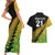 Custom Australia Wallabies and Aotearoa Rugby Couples Matching Short Sleeve Bodycon Dress and Hawaiian Shirt Kangaroo Black Fern Maori Gradient Vibe LT9 - Wonder Print Shop