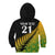 Custom Australia Wallabies and Aotearoa Rugby Kid Hoodie Kangaroo Black Fern Maori Gradient Vibe - Wonder Print Shop