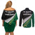 South Africa and Aotearoa Rugby Couples Matching Off Shoulder Short Dress and Long Sleeve Button Shirts Springboks Black Fern Maori Vibe LT9 - Wonder Print Shop