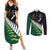 South Africa and Aotearoa Rugby Couples Matching Summer Maxi Dress and Long Sleeve Button Shirts Springboks Black Fern Maori Vibe LT9 - Wonder Print Shop