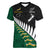 South Africa and Aotearoa Rugby Women V Neck T Shirt Springboks Black Fern Maori Vibe - Wonder Print Shop