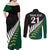 Custom South Africa and Aotearoa Rugby Couples Matching Off Shoulder Maxi Dress and Long Sleeve Button Shirts Springboks Black Fern Maori Vibe LT9 - Wonder Print Shop