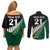 Custom South Africa and Aotearoa Rugby Couples Matching Off Shoulder Short Dress and Long Sleeve Button Shirts Springboks Black Fern Maori Vibe LT9 - Wonder Print Shop