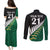 Custom South Africa and Aotearoa Rugby Couples Matching Puletasi Dress and Long Sleeve Button Shirts Springboks Black Fern Maori Vibe LT9 - Wonder Print Shop