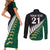 Custom South Africa and Aotearoa Rugby Couples Matching Short Sleeve Bodycon Dress and Long Sleeve Button Shirts Springboks Black Fern Maori Vibe LT9 - Wonder Print Shop