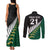 Custom South Africa and Aotearoa Rugby Couples Matching Tank Maxi Dress and Long Sleeve Button Shirts Springboks Black Fern Maori Vibe LT9 - Wonder Print Shop