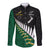 Custom South Africa and Aotearoa Rugby Long Sleeve Button Shirt Springboks Black Fern Maori Vibe - Wonder Print Shop