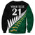 Custom South Africa and Aotearoa Rugby Sweatshirt Springboks Black Fern Maori Vibe - Wonder Print Shop