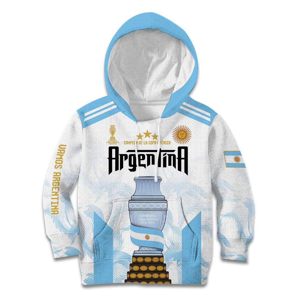 Argentina Champions Football Custom Kid Hoodie Campeon de America - Wonder Print Shop