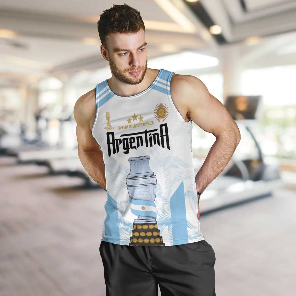 Argentina Champions Football Custom Men Tank Top Campeon de America - Wonder Print Shop