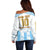 Argentina Champions Football Custom Off Shoulder Sweater Campeon de America - Wonder Print Shop