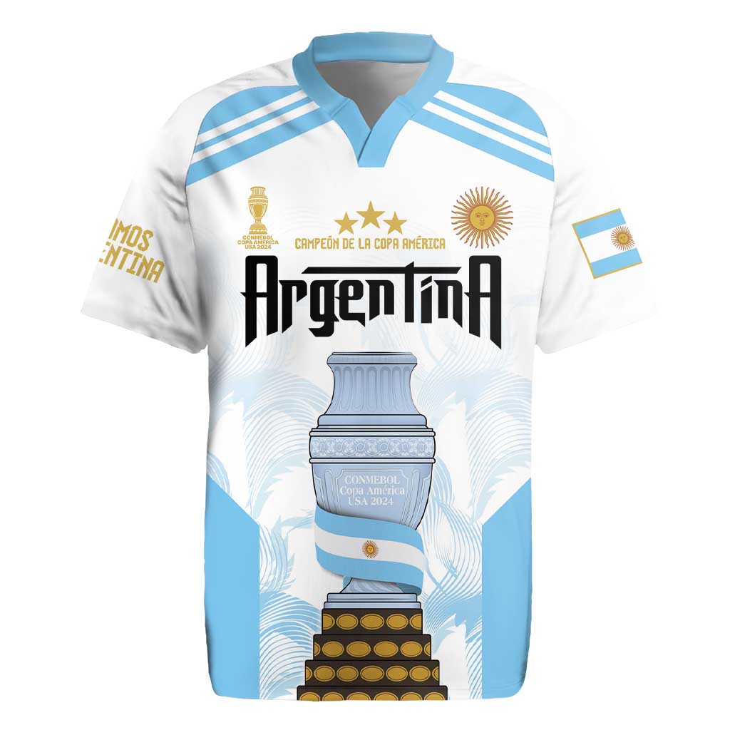 Argentina Champions Football Custom Rugby Jersey Campeon de America - Wonder Print Shop