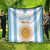 Vamos Argentina Champions Football Custom Quilt White and Sky Blue