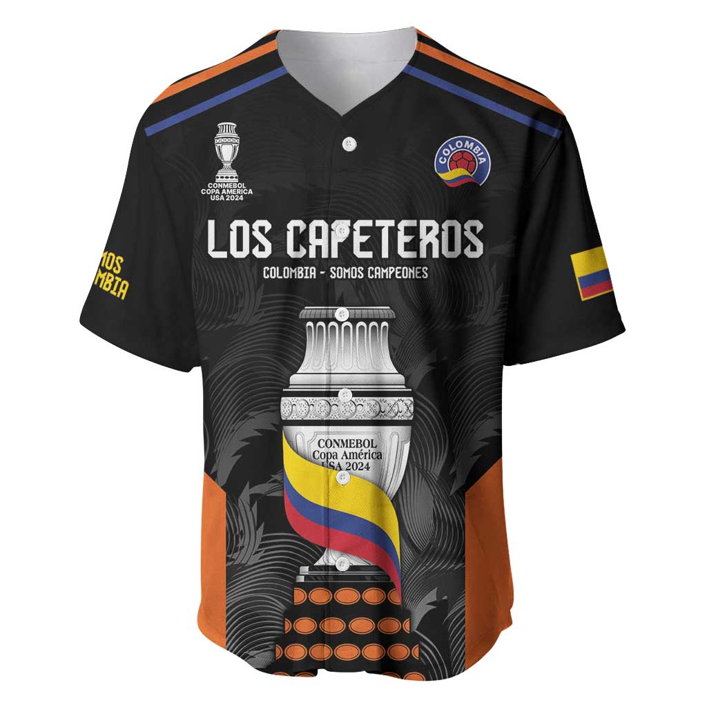 Colombia Champion Football Custom Baseball Jersey Los Cafeteros Black Style LT9 - Wonder Print Shop