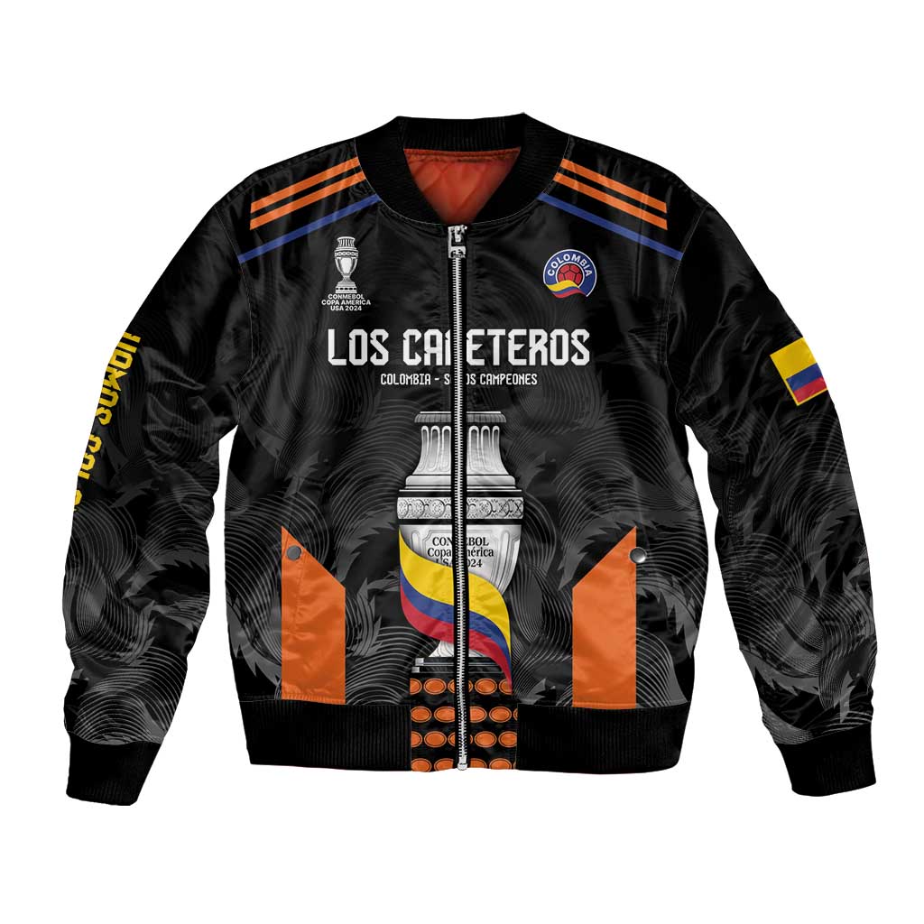 Colombia Champion Football Custom Bomber Jacket Los Cafeteros Black Style LT9 - Wonder Print Shop