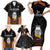 Colombia Champion Football Custom Family Matching Short Sleeve Bodycon Dress and Hawaiian Shirt Los Cafeteros Black Style - Wonder Print Shop