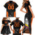 Colombia Champion Football Custom Family Matching Short Sleeve Bodycon Dress and Hawaiian Shirt Los Cafeteros Black Style - Wonder Print Shop